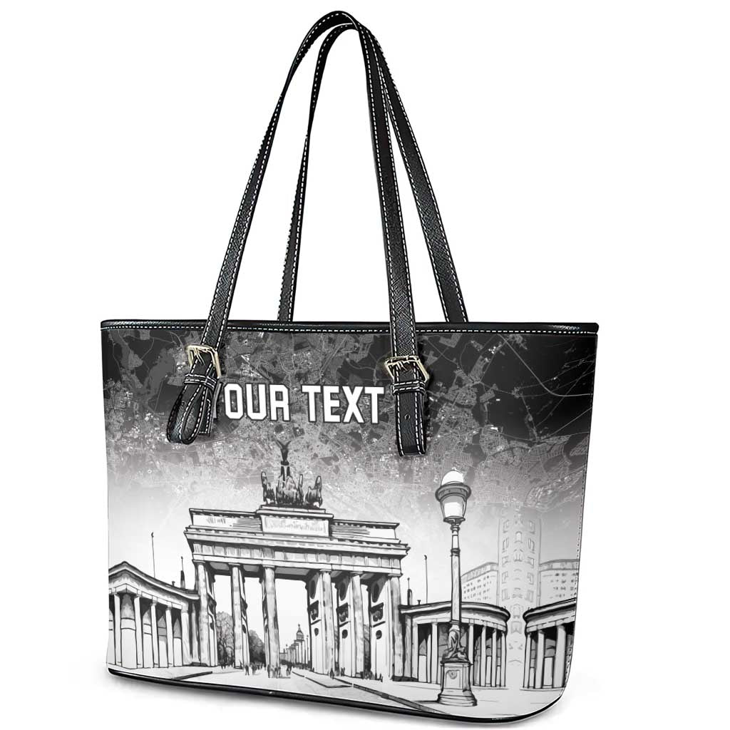 Personalized Germany Berlin Wall Leather Tote Bag Tag der Deutschen Einheit