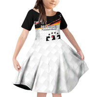 Custom Germany Football Family Matching Off Shoulder Short Dress and Hawaiian Shirt Come On DFB-Team