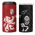 Custom British Lions New Zealand 4 in 1 Can Cooler Tumbler Unique Style - Polynesian Pride