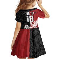 Custom British Lions New Zealand Family Matching Off Shoulder Short Dress and Hawaiian Shirt Unique Style LT18 - Polynesian Pride