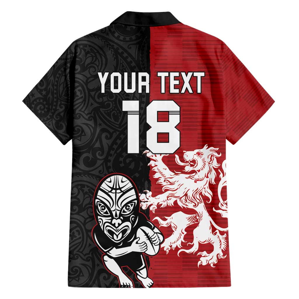 Custom British Lions New Zealand Family Matching Short Sleeve Bodycon Dress and Hawaiian Shirt Unique Style - Polynesian Pride