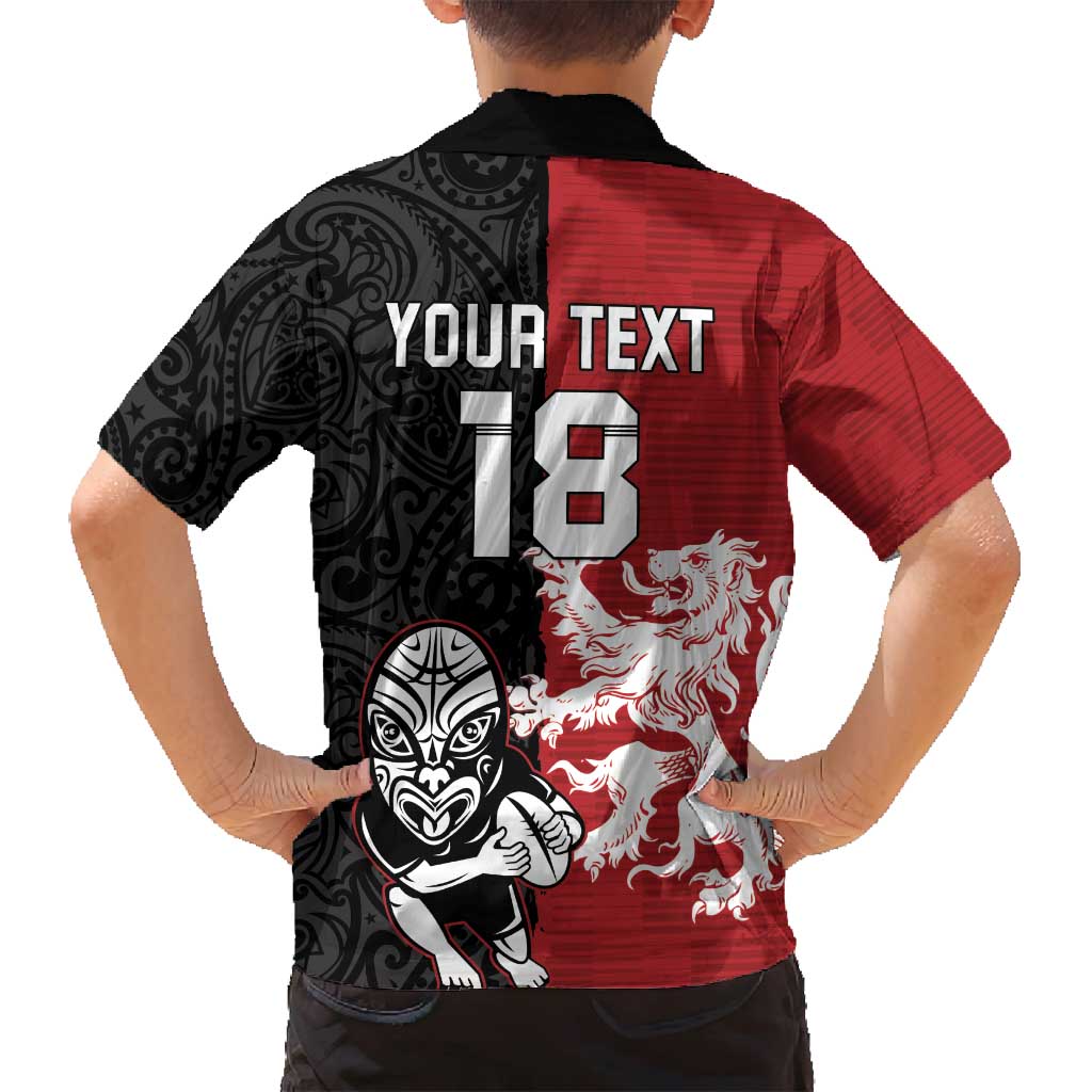 Custom British Lions New Zealand Family Matching Summer Maxi Dress and Hawaiian Shirt Unique Style LT18 - Polynesian Pride