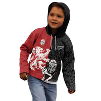 Custom British Lions New Zealand Kid Hoodie Unique Style - Polynesian Pride