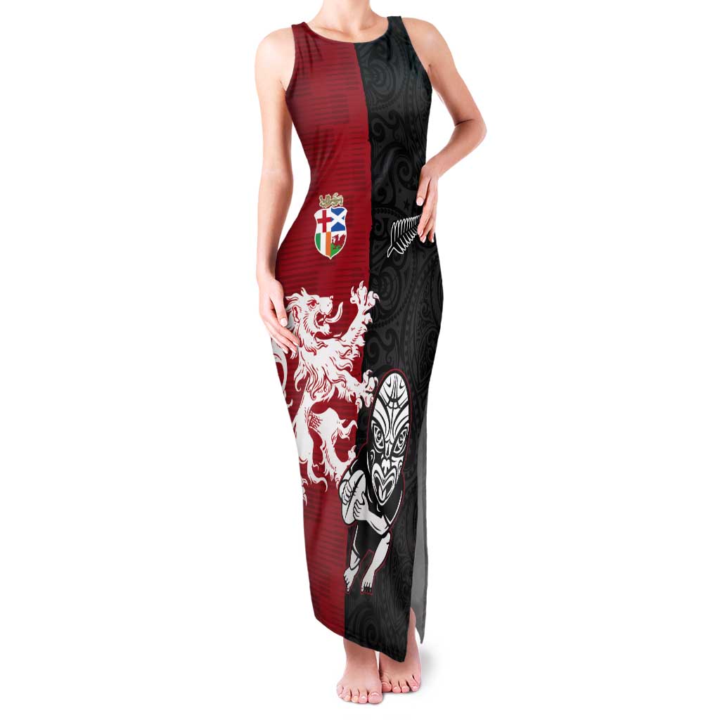 Custom British Lions New Zealand Tank Maxi Dress Unique Style - Polynesian Pride