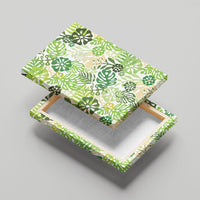 Green Aloha Hawaiian Canvas Wall Art Monstera Hibiscus Tropical Pattern LT19 - Polynesian Pride
