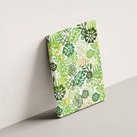 Green Aloha Hawaiian Canvas Wall Art Monstera Hibiscus Tropical Pattern LT19 - Polynesian Pride