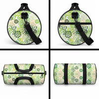 Green Aloha Hawaiian Duffle Bag Monstera Hibiscus Tropical Pattern LT19 - Polynesian Pride