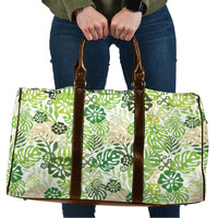 Green Aloha Hawaiian Travel Bag Monstera Hibiscus Tropical Pattern LT19 Green - Polynesian Pride