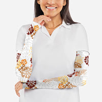 Brown Aloha Hawaiian Arm Sleeves Monstera Hibiscus Tropical Pattern LT19 - Polynesian Pride