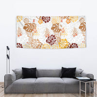 Brown Aloha Hawaiian Tapestry Monstera Hibiscus Tropical Pattern LT19 - Polynesian Pride