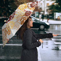 Brown Aloha Hawaiian Umbrella Monstera Hibiscus Tropical Pattern LT19 - Polynesian Pride