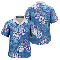 Blue Aloha Hawaiian Family Matching Long Sleeve Bodycon Dress and Hawaiian Shirt Monstera Hibiscus Tropical Pattern LT19 Son's Shirt Blue - Polynesian Pride