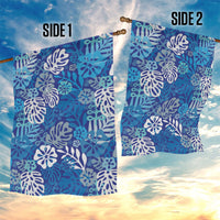Blue Aloha Hawaiian Garden Flag Monstera Hibiscus Tropical Pattern LT19 - Polynesian Pride