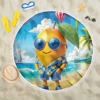Funny Hawaii Mango Beach Blanket Tropical Summer Beach Mascot Vacation