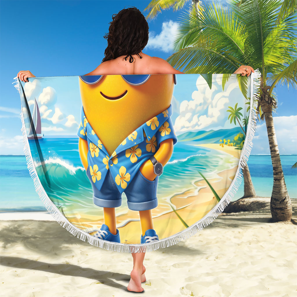 Funny Hawaii Mango Beach Blanket Tropical Summer Beach Mascot Vacation