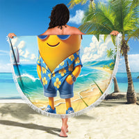 Funny Hawaii Mango Beach Blanket Tropical Summer Beach Mascot Vacation