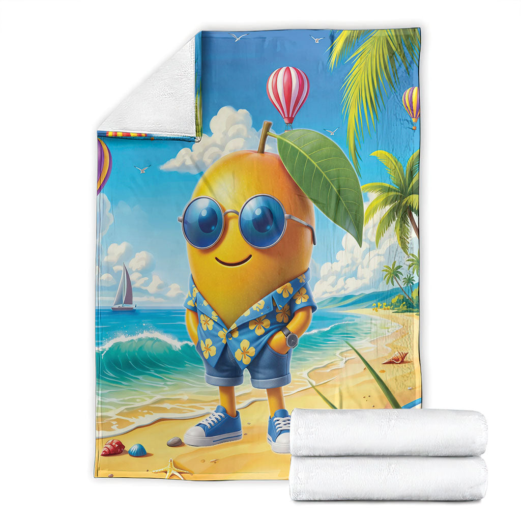 Funny Hawaii Mango Blanket Tropical Summer Beach Mascot Vacation LT19 - Polynesian Pride