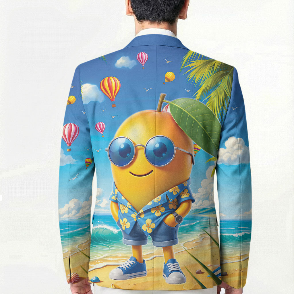 Funny Hawaii Mango Blazer Tropical Summer Beach Mascot Vacation LT19 - Polynesian Pride