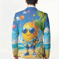 Funny Hawaii Mango Blazer Tropical Summer Beach Mascot Vacation LT19 - Polynesian Pride