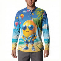 Funny Hawaii Mango Button Sweatshirt Tropical Summer Beach Mascot Vacation LT19 - Polynesian Pride