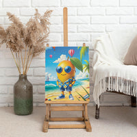 Funny Hawaii Mango Canvas Wall Art Tropical Summer Beach Mascot Vacation