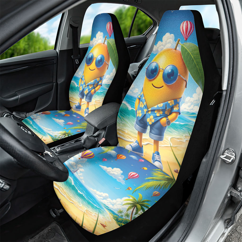 Funny Hawaii Mango Car Seat Cover Tropical Summer Beach Mascot Vacation LT19 - Polynesian Pride