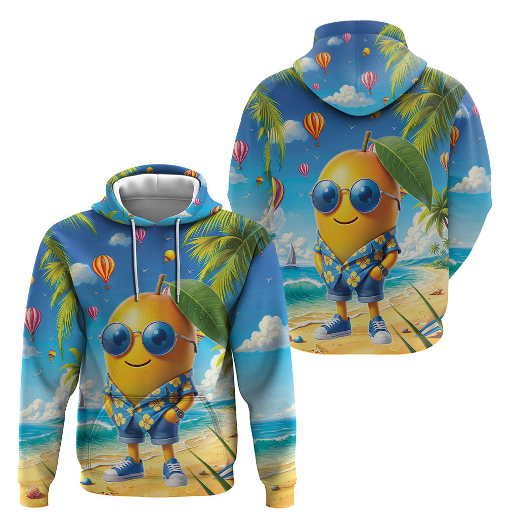 Funny Hawaii Mango Hoodie Tropical Summer Beach Mascot Vacation