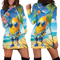 Funny Hawaii Mango Hoodie Dress Tropical Summer Beach Mascot Vacation LT19 - Polynesian Pride