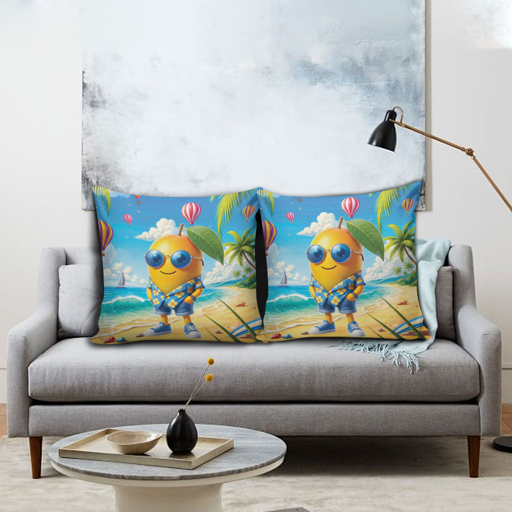 Funny Hawaii Mango Pillow Cover Tropical Summer Beach Mascot Vacation LT19 - Polynesian Pride