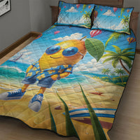 Funny Hawaii Mango Quilt Bed Set Tropical Summer Beach Mascot Vacation LT19 - Polynesian Pride