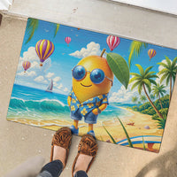 Funny Hawaii Mango Rubber Doormat Tropical Summer Beach Mascot Vacation LT19 - Polynesian Pride