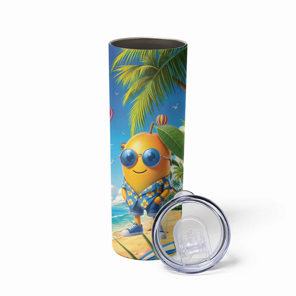 Funny Hawaii Mango Skinny Tumbler Tropical Summer Beach Mascot Vacation LT19 - Polynesian Pride