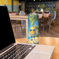 Funny Hawaii Mango Skinny Tumbler Tropical Summer Beach Mascot Vacation LT19 - Polynesian Pride
