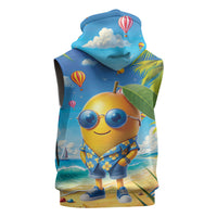 Funny Hawaii Mango Sleeveless Zip Hoodie Tropical Summer Beach Mascot Vacation LT19 - Polynesian Pride