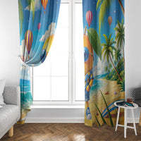 Funny Hawaii Mango Window Curtain Tropical Summer Beach Mascot Vacation LT19 - Polynesian Pride