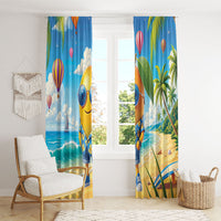 Funny Hawaii Mango Window Curtain Tropical Summer Beach Mascot Vacation LT19 - Polynesian Pride