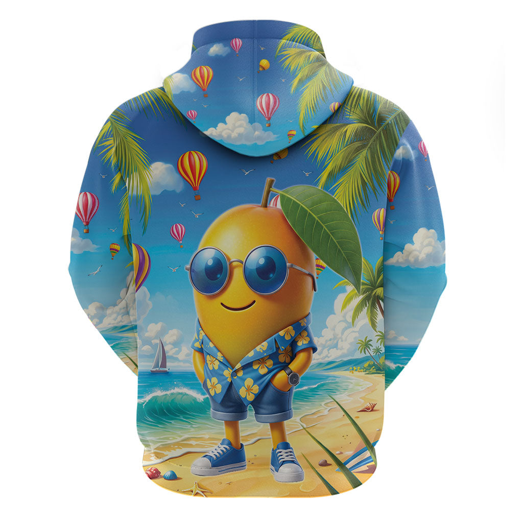 Funny Hawaii Mango Zip Hoodie Tropical Summer Beach Mascot Vacation LT19 - Polynesian Pride