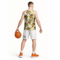 Funny Hawaii Mango Hip Hop Cartoon Basketball Jersey Summer Beach Party LT19 - Polynesian Pride