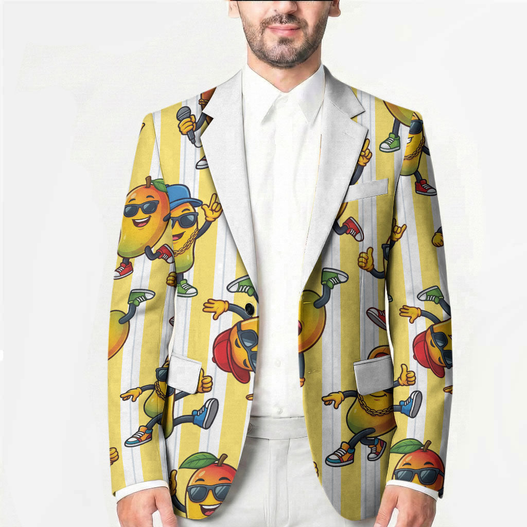 Funny Hawaii Mango Hip Hop Cartoon Blazer Summer Beach Party LT19 - Polynesian Pride