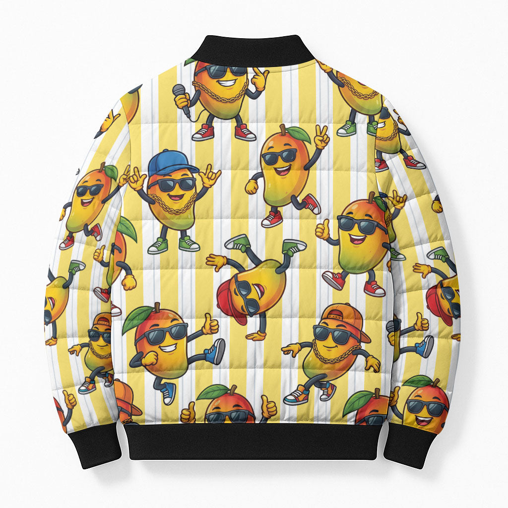 Funny Hawaii Mango Hip Hop Cartoon Bomber Puffer Jacket Summer Beach Party LT19 - Polynesian Pride