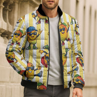 Funny Hawaii Mango Hip Hop Cartoon Bomber Puffer Jacket Summer Beach Party LT19 - Polynesian Pride