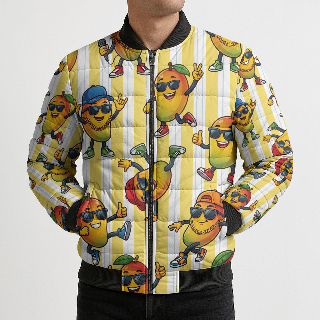 Funny Hawaii Mango Hip Hop Cartoon Bomber Puffer Jacket Summer Beach Party LT19 - Polynesian Pride