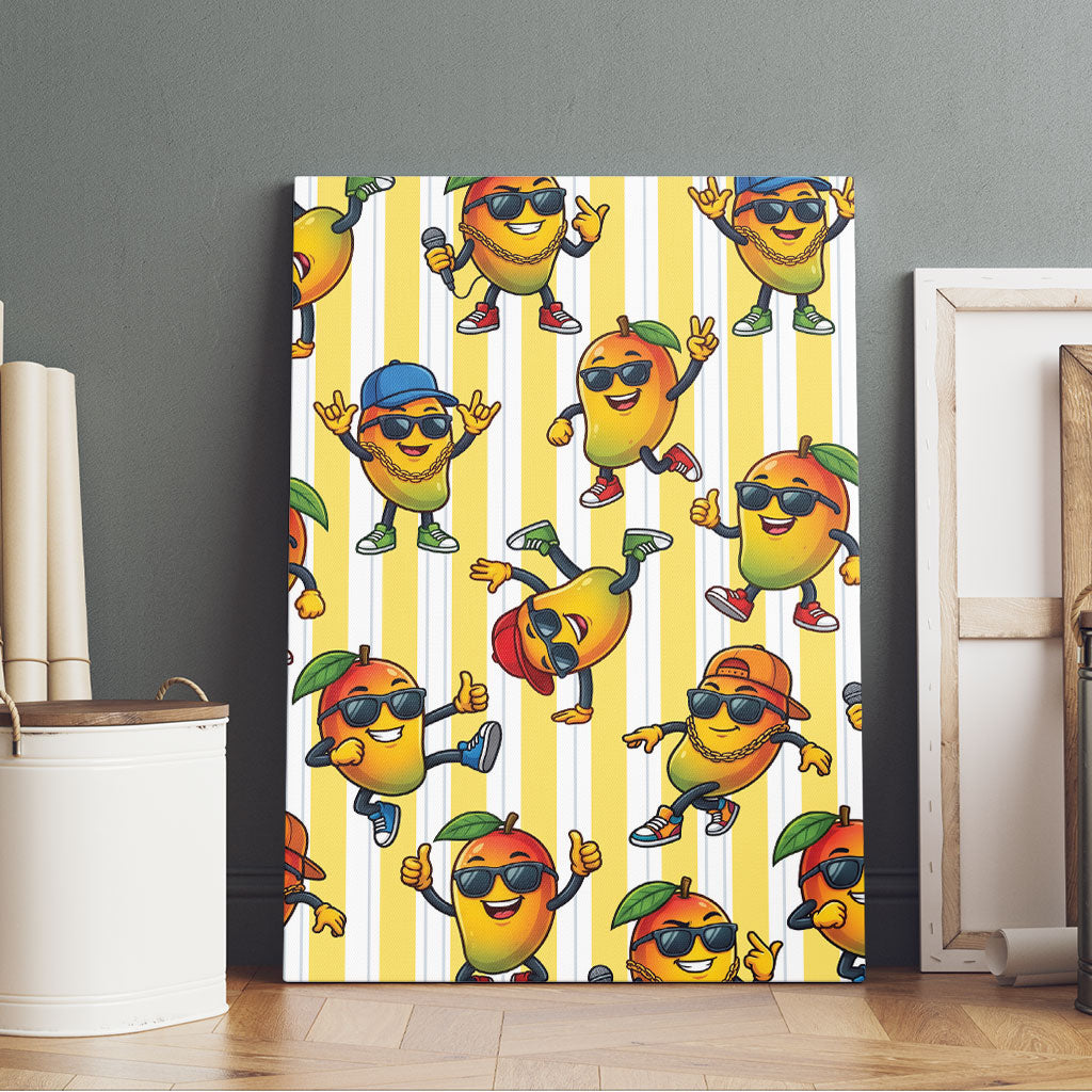 Funny Hawaii Mango Hip Hop Cartoon Canvas Wall Art Summer Beach Party LT19 - Polynesian Pride
