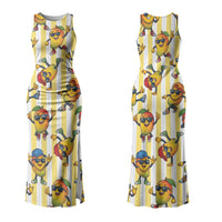 Funny Hawaii Mango Hip Hop Cartoon Couples Matching Tank Maxi Dress and Long Sleeve Button Shirt Summer Beach Party LT19 - Polynesian Pride