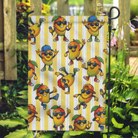 Funny Hawaii Mango Hip Hop Cartoon Garden Flag Summer Beach Party LT19 Garden Flag Yellow - Polynesian Pride