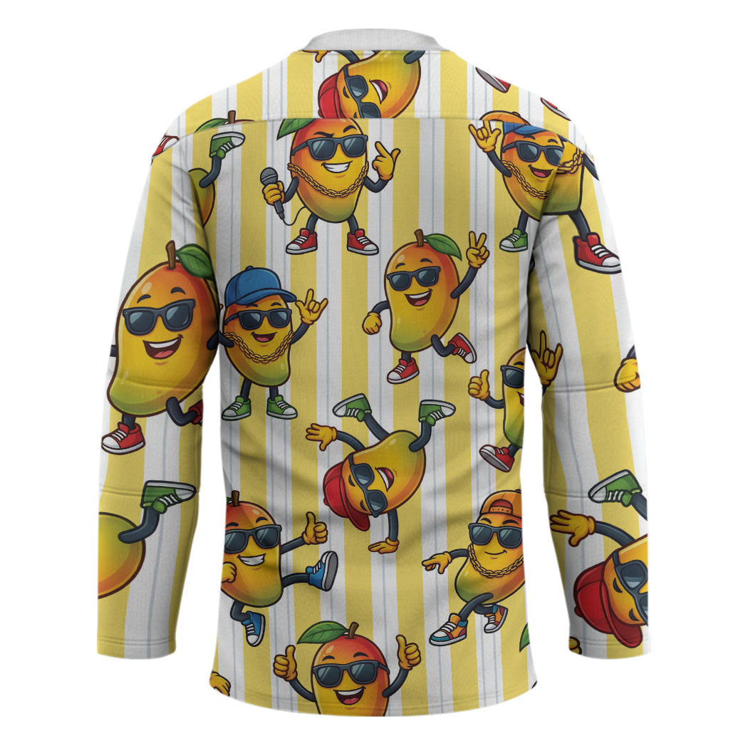 Funny Hawaii Mango Hip Hop Cartoon Hockey Jersey Summer Beach Party LT19 - Polynesian Pride