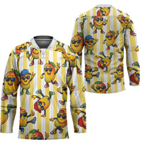 Funny Hawaii Mango Hip Hop Cartoon Hockey Jersey Summer Beach Party LT19 - Polynesian Pride