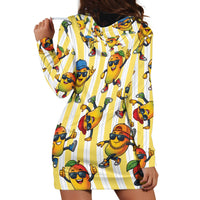 Funny Hawaii Mango Hip Hop Cartoon Hoodie Dress Summer Beach Party LT19 - Polynesian Pride