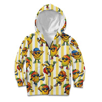 Funny Hawaii Mango Hip Hop Cartoon Kid Hoodie Summer Beach Party LT19 Zip Hoodie Yellow - Polynesian Pride