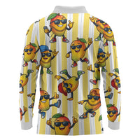 Funny Hawaii Mango Hip Hop Cartoon Long Sleeve Polo Shirt Summer Beach Party LT19 - Polynesian Pride